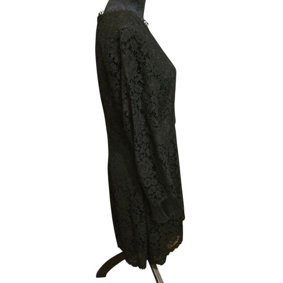 J. Crew Black Dress 12 Lace Shift Corp Core Witchy Vampire Goblin Renaissance - Picture 3 of 12
